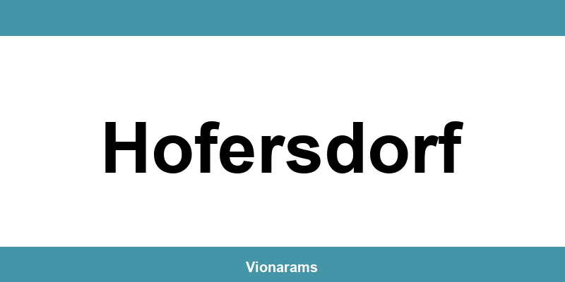 AMS in Hofersdorf: Telefonnummer und Jobs